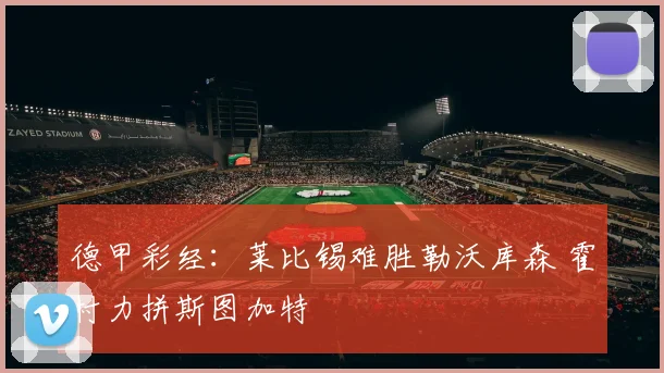 德甲彩经：莱比锡难胜勒沃库森 霍村力拼斯图加特
